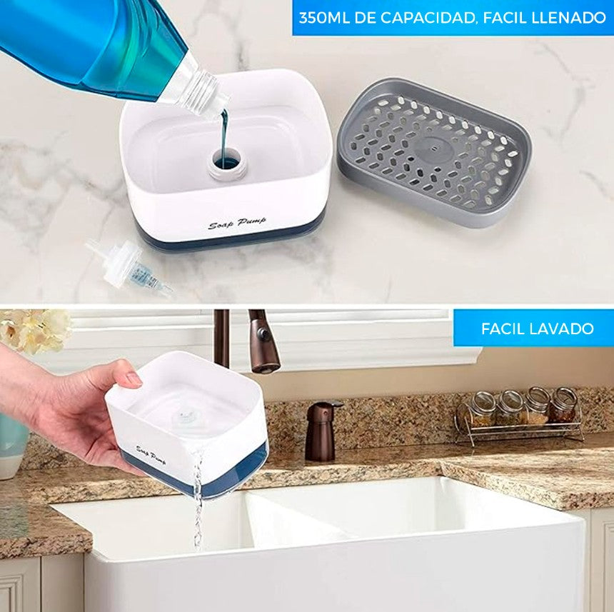 Dispensador de Jabón 2 en 1